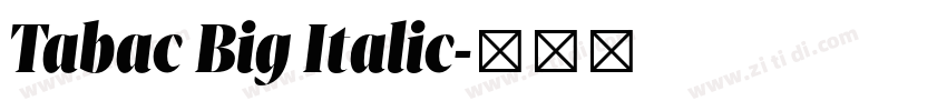 Tabac Big Italic字体转换 Tabac Big Italic字体转换